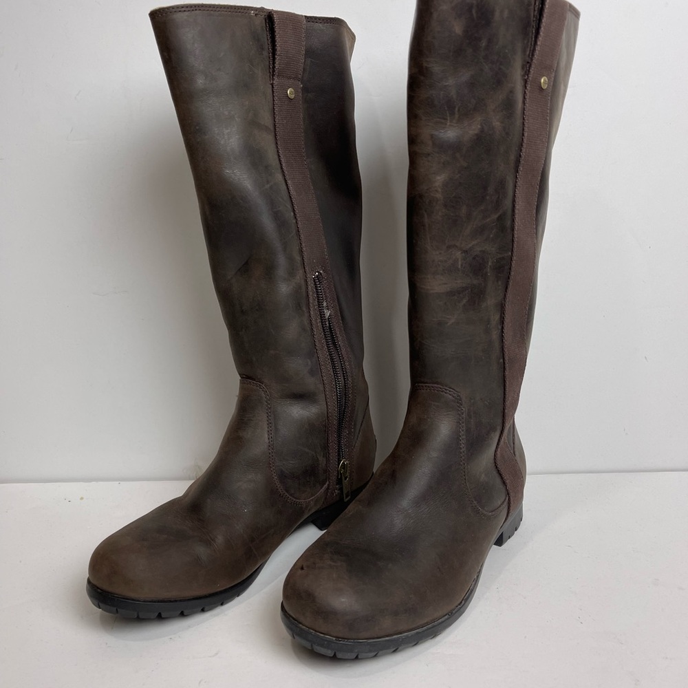 UGG Australia Junipero Womens Boots 6.5 Brown Leather